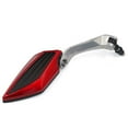 thumbnail image 4 of Unique Bargains Pair Universal Motorcycle Red Black Frame Rearview Side Mirror 8mm 10mm Thread, 4 of 5