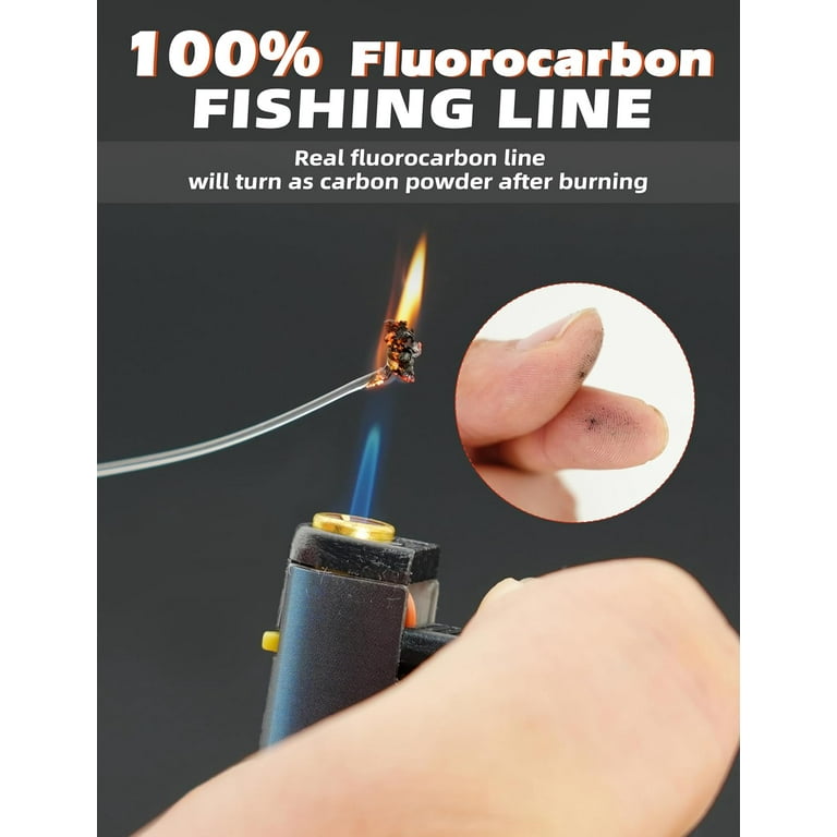 BLUEWING 100% Pure Fluorocarbon Fishing Line 25yd 10lb Fishing