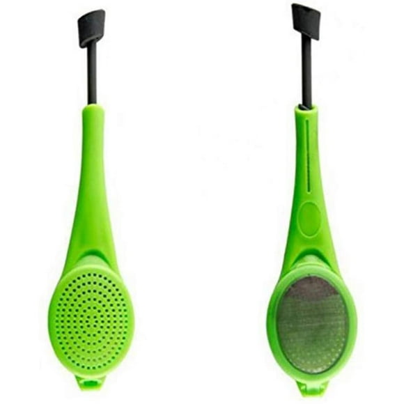 1pc tea strainer, tea filter for loose tea, silicone tea infuser and movable handle in mugs or cups