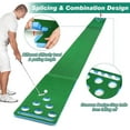 thumbnail image 3 of Luricaa Golf Putting Mat, Extendable Practice Golf Pong-Game Set with 4 connectable Putting Pads,Includes 8pcs Golf Balls and Portable Bag for Indoor Outdoor Party Game Use, 3 of 7