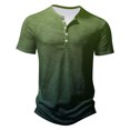 thumbnail image 3 of Aofany Plus Size Mens Henley Shirts Big And Tall Mens Casual Short Sleeve Button Tops Gradient Pullover Blouse, 3 of 4