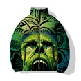 thumbnail image 4 of Tops de invierno para hombre Abrigo para hombre Chaqueta de algodón personalizada con estampado de corazón mecánico y cara verde para hombre Chaquetas Abrigos, 4 of 5