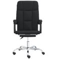 thumbnail image 3 of Silla VidaXL, escritorio reclinable con ruedas, giratoria 360°, piel negra, 3 of 9