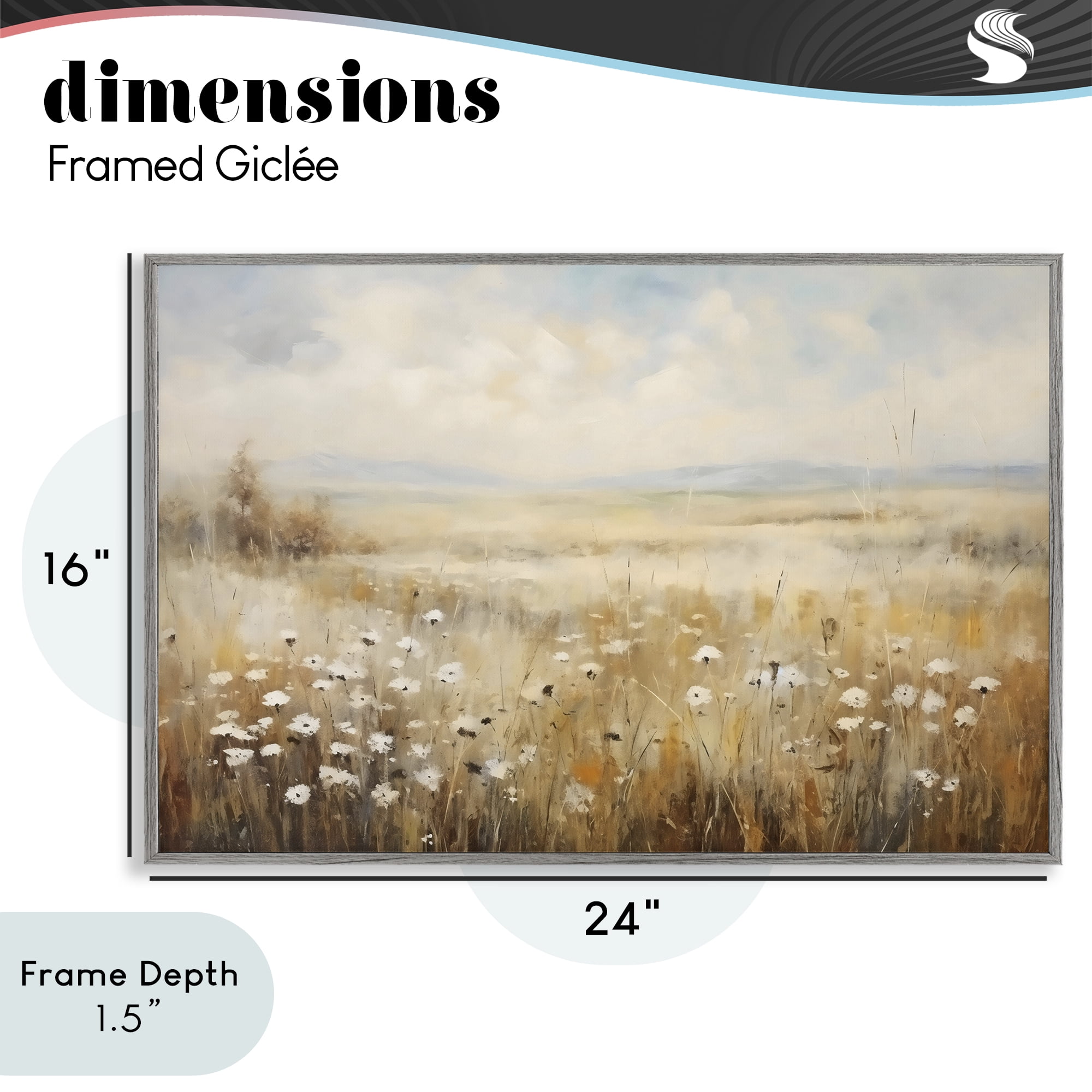 Stupell Industries Neutral Land Calmness Gray Framed Giclee Art, design by Creative Studio