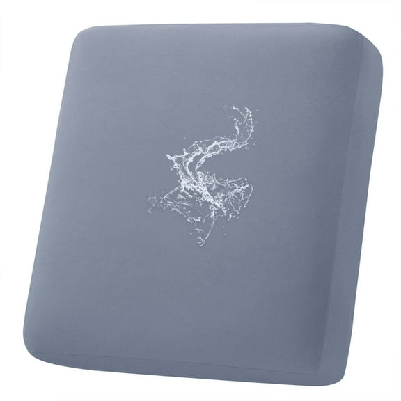 Washable Waterproof Cushion Covers, Stretch Sofa Slipcover for Pets, Durable Patio Furniture Seat Protector, Fits Small Cushions, Grey