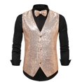 thumbnail image 2 of Daolelai Men's Sequined Suit Vest, 2 of 5