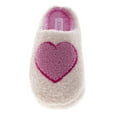 thumbnail image 5 of Josmo Cozy Hearts Slip On Ladies' Fluffy Slippers, White Pink, Size: 7, 5 of 7