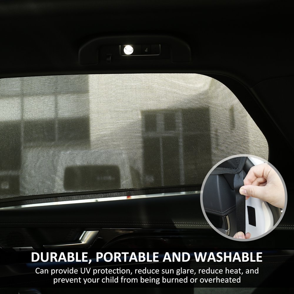 2 Pare-Soleil Pour Vitres De Voiture Bébé – 44x36 Cm, 8 Ventouses – Protection UV, Réduction Chaleur – Universel