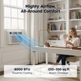 thumbnail image 2 of SIMZLIFE 8,000 BTU Window Air Conditioner, Cools Up To 350 Sq Ft, 4 Cooling Modes, Remote Control, White, 2 of 9