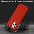 thumbnail image 2 of IBAOLEA Compatible with iPhone 12 Pro Max Case 6.7 inch, Liquid Silicone Full Body Protection Cover Case with Soft Microfiber Cloth Lining for iPhone 12 Pro Max 2020, Red, 2 of 7