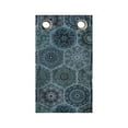 thumbnail image 1 of Abstract Hanging Pocket Organizer, Intricate Floral Style Patchwork Design in Dark Cold Tones Print, Printed Polyester Storage Bag with Pockets, 9" x 16", Cadet Blue Multicolor, 1 of 2