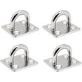 thumbnail image 5 of 4pcs M6 304 Stainless Steel Oblong Pad Eye Plate,marine Hardware Staple Hook Loop, 5 of 5