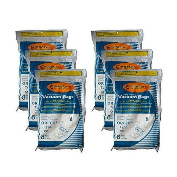 Oreck Generic CCPK8DW Upright Replacement Vacuum 48 Bags for Oreck Type CC , XL