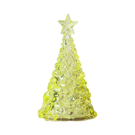

CozyQx Home Lighting Christmas Decorations Christmas Trees Christmas Eve Gifts LED Candle Lights Tabletop Decorations Crystal Night Lights