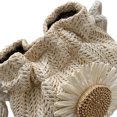 thumbnail image 3 of Gupgi Summer Weaving Floral Shoulder Bag Braided Bucket Drawstring Pack, 3 of 9