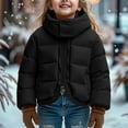 thumbnail image 6 of Cethrio Girls Puffer Jackets, Full Zip Warm Windproof Long Sleeve Winter Coats with Hood Black Size 6, 6 of 8