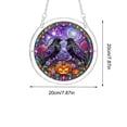 thumbnail image 4 of Halloween Acrylic Puzzle Suncatcher - 8 Inch Stained Glass Window Hanging Ornament for Car Halloween Tree Porch Patio Decor Spooky Gift, 4 of 7