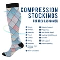 thumbnail image 2 of FORMRS Womens Knee High Socks Casual Long Thick Travel Daily Wear, 1 Pair, Beige Art Pattern, 2 of 6