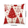 thumbnail image 3 of Honeeladyy 1 PC Polyester Christmas Pillow Case – Soft Fade-Resistant Machine Washable Pillow Cover with Hidden Zipper for Holiday Home Decor, 17.72"x17.72", 3 of 6