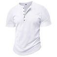 thumbnail image 3 of Male Spring Short Sleeve Solid Color Letter Stripe Stitching Short Sleeve Top Mens T Shirt Pregnancy Announcement Shirts Tees Men Pack of Men Shirts Men's Tall Shirts T Shirts for Men Bulk Large T, 3 of 9