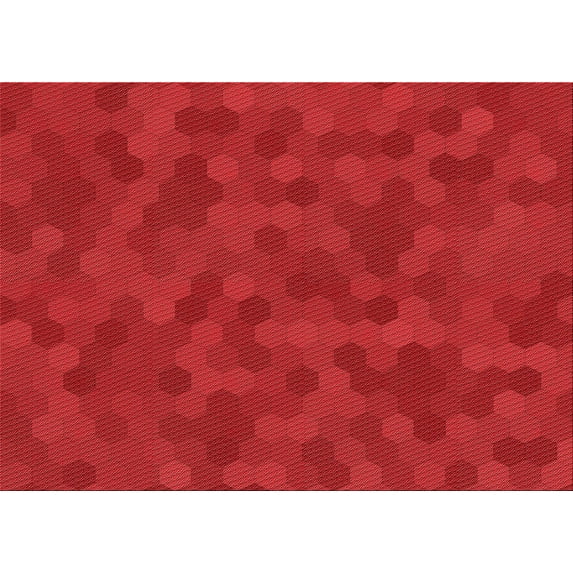 Ahgly Company Indoor Rectangle Patterned Ferrari Red Area Rugs, 7' x 10'