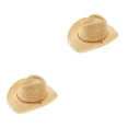 thumbnail image 3 of Sombrero de vaquero Jumpingount elegante para hombres y mujeres 2piezas amarillo, 3 of 6