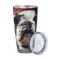 thumbnail image 2 of Bingfone Pirate Bulldog On Deck for 20 Oz Stainless Steel Travel Mug Double Wall Water Coffee Cup for Home,Office, Outdoor Works Great for Ice Drinks and Hot Beverage-Without Straw, 2 of 8