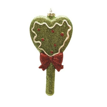 - The Holiday Aisle Merry and Bright Glitter Shatterproof Heart Lollipop Christmas Ornament