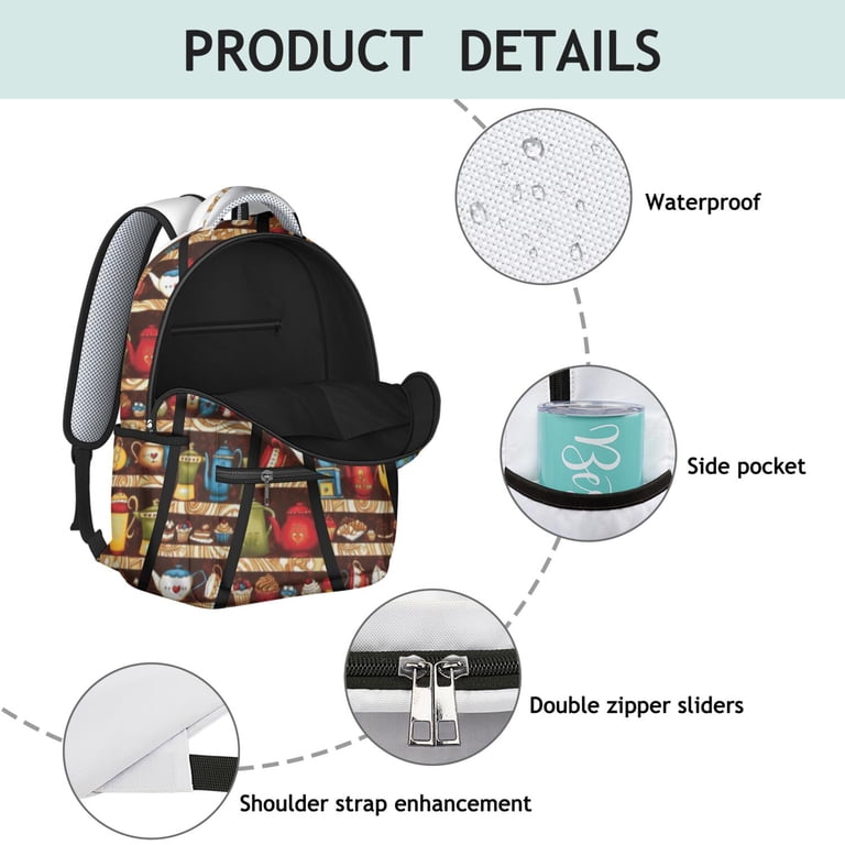 Bookshelf Wall Library Students Backpack Educational  display picture 1