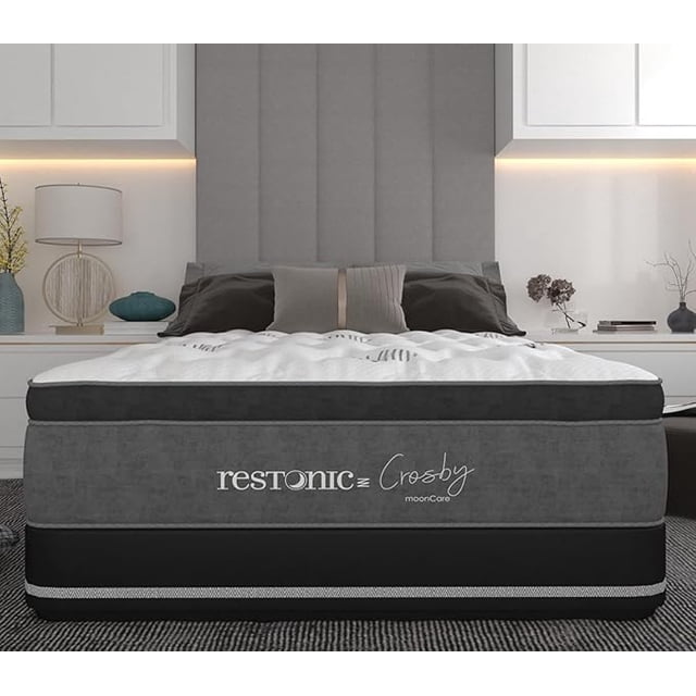 Restonic 32 cm Altura - Colchón Memory Foam Queen size Mega Colchoneta Hipoalergénico | Ortopédico | Gran Soporte | Firmeza Alta