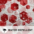 thumbnail image 6 of Red Shower Curtain, Red White Abstract Geometric Modern Grid Pattern Minimalist Bath Curtains Waterproof Fabric with Hooks for Home Decor, 72Wx72H, 6 of 6