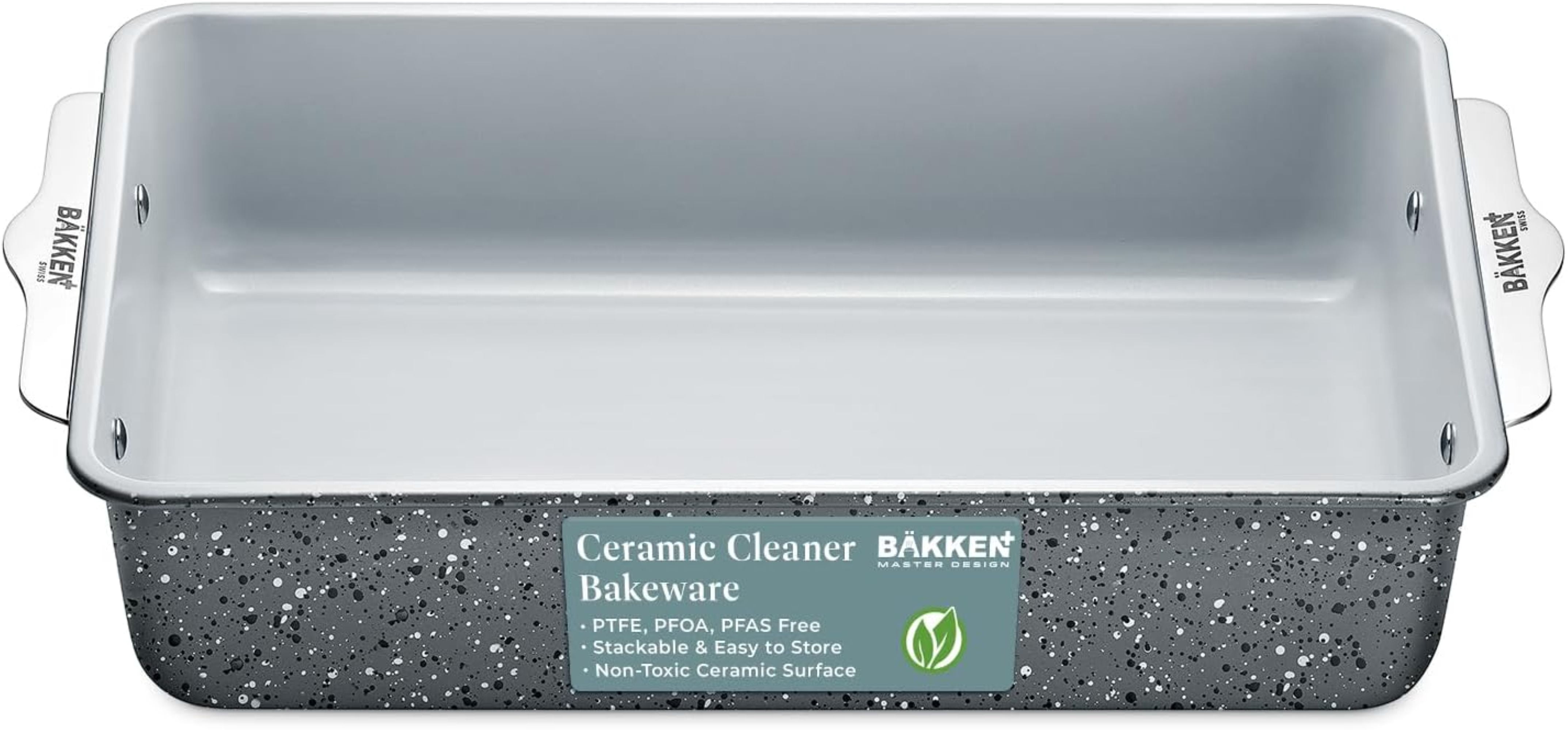 Bakken-Swiss Premium Nonstick Ceramic Rectangle Pan, 8 x 15.5