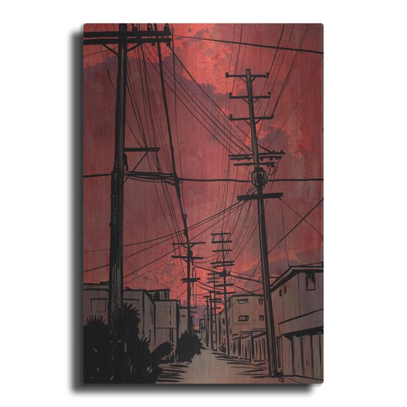 Luxe Metal Art 'Wires 3' by Giuseppe Cristiano, Metal Wall Art, 16"x24"