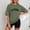 Z001-Army Green, variant on YANGXINX Women's Oversized T Shirt Trendy Washed Letter Print Drop Shoulder Short Sleeve Crewneck Blouses Stretchy Comfy Relaxed Fit Tops