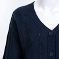 thumbnail image 4 of Women's Short Cardigan Sweater Long Sleeved Crochet Knit Shrugged Cardigan V Neck Button Long Length Sweaters for Women Knitted Cardigans Summer Sweaters for Women Open Front Fall And Winter Sweaters, 4 of 6