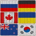 thumbnail image 4 of Letrero de hojalata con emblema de bandera de madera vintage, placa decorativa de Francia, España, Suiza y EE. UU. para decoración de pared de bar, cafetería y cueva de hombre, 4 of 5