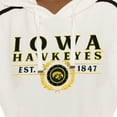 thumbnail image 6 of Women's Gameday Couture Cream Iowa Hawkeyes Down, Set, Go Pullover Hoodie and Shorts Set, 6 of 6