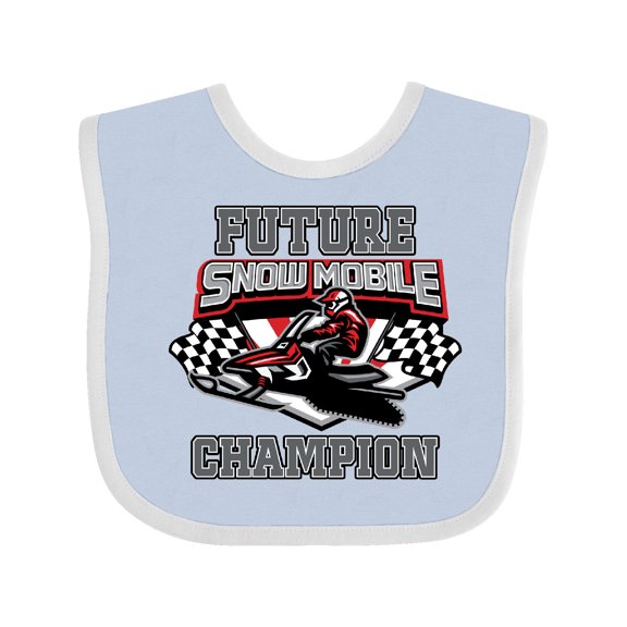 Inktastic Future Snowmobile Champion Boys or Girls Baby Bib