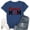 Z56-Navy, variant on Women’s Cute Bunny with Glasses Print T-Shirt, Short Sleeve Crew Neck Casual Tee, Rabbit Graphic Top for Everyday & Spring Wear