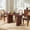 Walnut, variant on KeyWhat 63" Oval Dining Table for 4-6 People, Modern Farmhouse Kitchen Table with Fluted Base, Wood Luxury Table for Gathering, Kitchen, Dining Living Room, Natural Oak