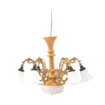 thumbnail image 2 of 1/87 Scale Dollhouse Ceiling Light Ornament, Micro Landscape Simulation Miniature Furniture Toy Accessory, Hanging Lamp, Miniature Scene Model Gold, 2 of 8