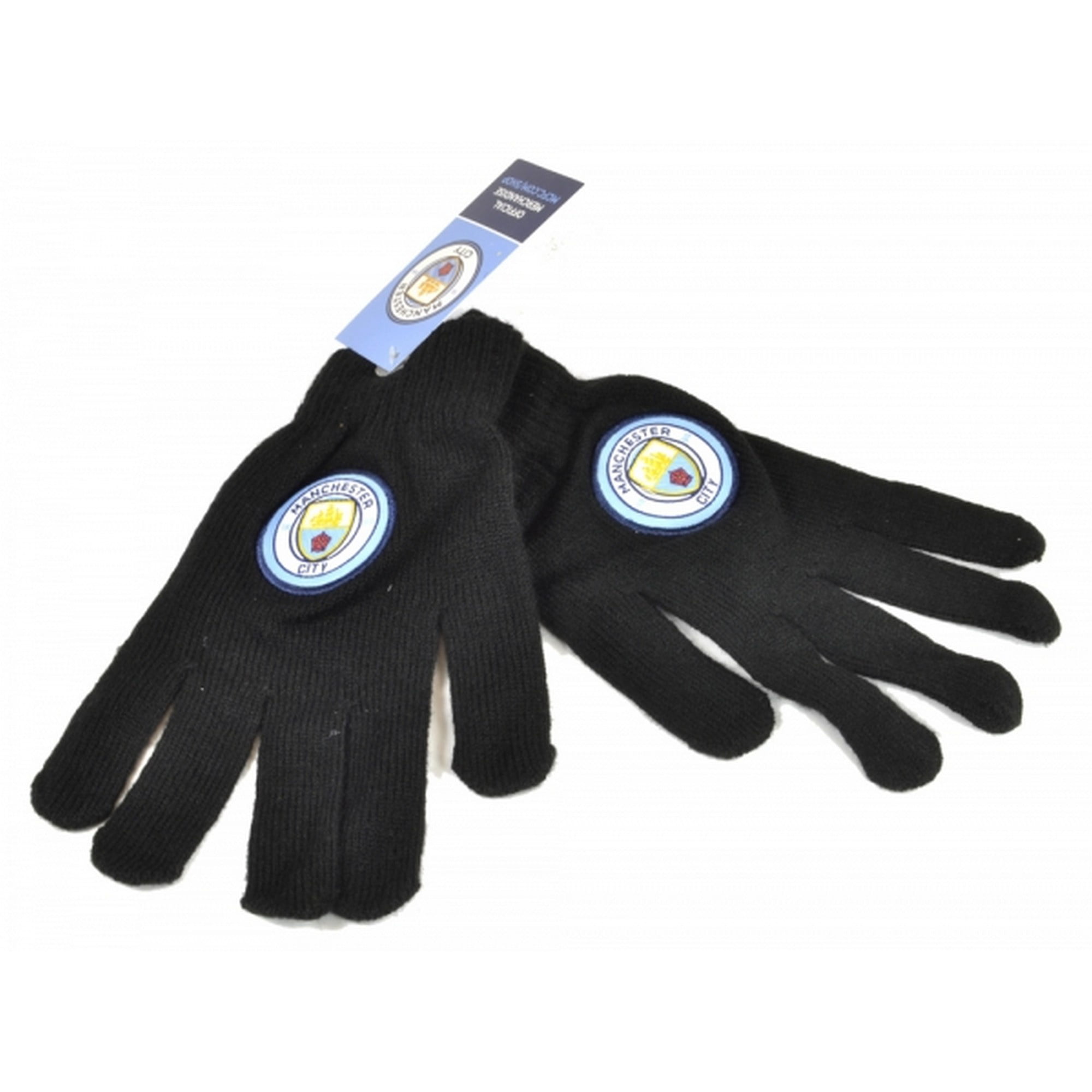 Manchester City Football Club Knitted Gloves Mens Fairisle Player Birthday GIFT 