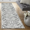 thumbnail image 3 of SAFAVIEH Tulum Tanzil Oriental Runner Rug, Ivory Grey/Light Grey, 2' x 8', 3 of 9