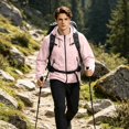thumbnail image 2 of Sewkxo Mens Rain Jacket Lightweight Waterproof Raincoat with Hood Outdoor Rain Gear Travel Hiking Cycling,Pink S, 2 of 8