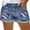 Blue #3, variant on Flag Shorts Women Ripped Bermuda Independence Day Patriotic Distressed 4th of July High Waist Denim Shorts with Pockets Blue XL
