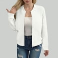 thumbnail image 2 of Towmus Fall Bomber Jacket For Women 2025 Barn Short Casual LightweightCoats With Pockets Winter Cropped Shackets, 2 of 5