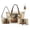 Beige-Dachshund Daisy Rose, variant on Kuiaobaty Chihuahua Print Handbag and Wallet Set for Women Heart Print Tote Purse with Underarm Bag Leather Hobo Purse Lip Pouch for Travel