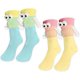 thumbnail image 1 of Pairs Holding Hands Socks Magnetic Suction 3D Doll Couple Socks for Unisex Couple Wedding Anniversary Day, 1 of 4