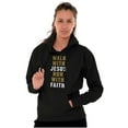 thumbnail image 4 of Walk With Jesus Christ Run Religious Unisex Plus Fleece Graphic Hoodie Brisco Brands 5X, 4 of 5