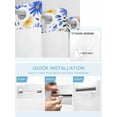 thumbnail image 5 of No Hook Cloth Fabric Shower Curtain with Snap in Liner, Daisy Flowers Waterproof Shower Curtains Set with See Through Top Window, Country Pastoral Blue Petals Floral Bath Curtains Shower 72"x72", 5 of 6